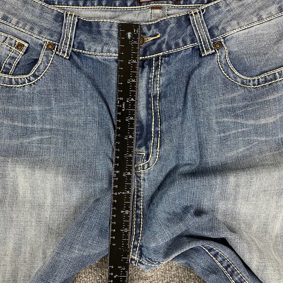 Cowboy Up Jeans Mens 40 Blue Bootcut Western Style Contrast Stitching - Picture 4 of 12